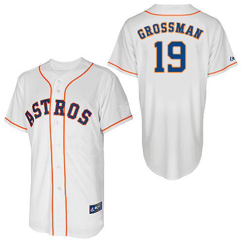Robbie Grossman #19 Youth Baseball Jersey-Houston Astros Authentic Home White Cool Base MLB Jersey